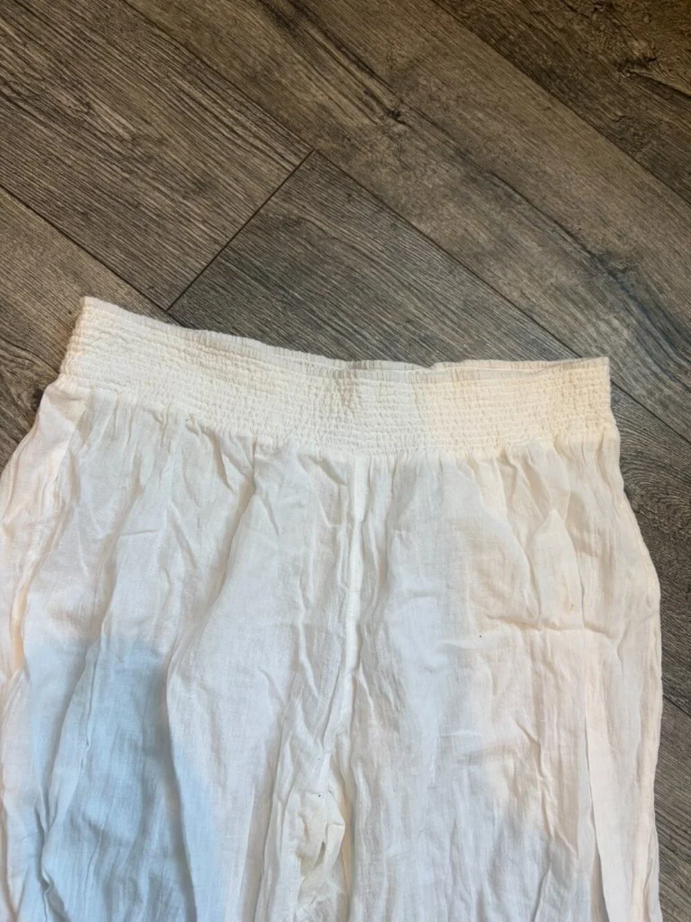 Old Navy Women's White Extra Large Bathing Suit Cover Up Pants Light 100% Cotton